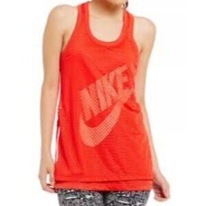 Nike Just Do It Red Mesh 2 Layer Racerback Tank Top